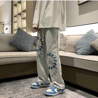 QUẦN DÀI NAM NỮ UNISEX VẢI NỈ HỌA TIẾT 2 VÒNG TRÒN CHỮ - AUSA HOUSE