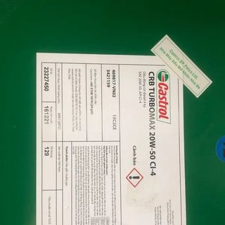 Dầu động cơ Castrol CRB Turbomax 20W50 Ci-4 209L