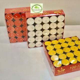 Nên tealight bơ sáp không khói vỉ 100 viên/hộp