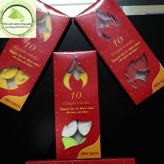 Nến tealight bơ sáp không khói vỉ 10vien