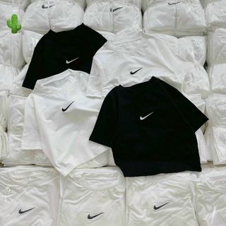 ÁO THUN NỮ CROPTOP CỔ TRÒN TAY NGẮN LƯỠI LIỀM - AUSA HOUSE