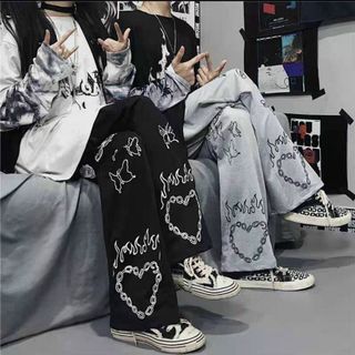 QUẦN DÀI NAM NỮ UNISEX VẢI NỈ HỌA TIẾT CÁNH BƯỚM TRÁI TIM - AUSA HOUSE