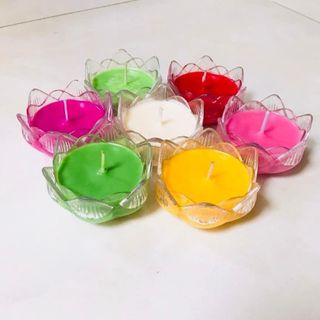 Nến bơ đế sen không khói cúng phật combo 2 cốc/hộp