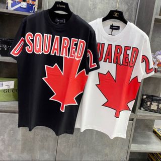 Áo phông nam nữ DSQ2 lá phong đỏ siêu hót