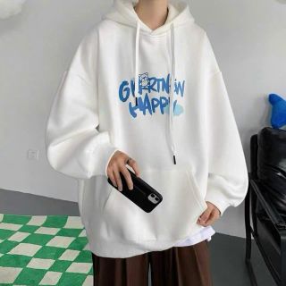 Áo hoodie in pét chữ GKRRNTEW HAPPY, nón lót nỉ 2 lớp from rộng. Giá sỉ - giá bán buôn