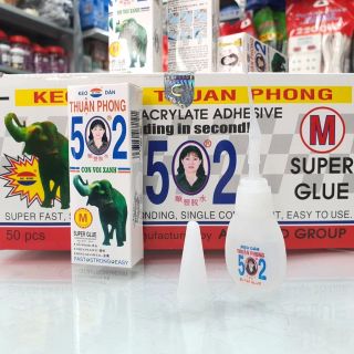 Keo con voi 502 chính hãng Thuận Phong (hộp 50 chai 18g)