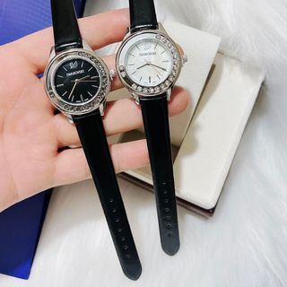 Đồng hồ da mới viền đá