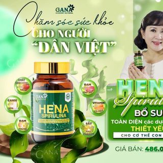 Viên Uống Đào Thải Độc Tố & Bổ Sung Dinh Dưỡng HENA SPIRULINA 60 viên