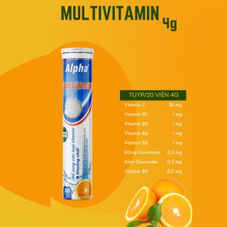 VIÊN SỦI MULTIVITAMIN BỔ SUNG VITAMIN VÀ CÁC LOẠI KHOÁNG CHẤT - ALPHA+