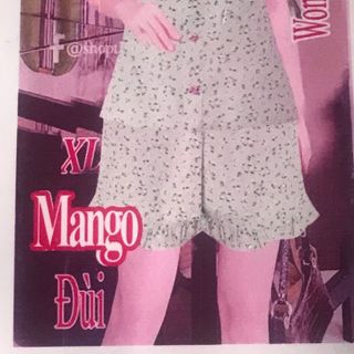 đồ bộ mango quần đùi - tay cánh tiên