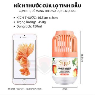 Lọ tinh dầu thơm phòng tự nhiên Snyd với hương đào tươi mát nhẹ nhàng, thư giãn sang trọng, dung tích 150ml - Huy Tưởng
