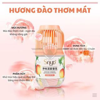 Lọ tinh dầu thơm phòng tự nhiên Snyd với hương đào tươi mát nhẹ nhàng, thư giãn sang trọng, dung tích 150ml - Huy Tưởng
