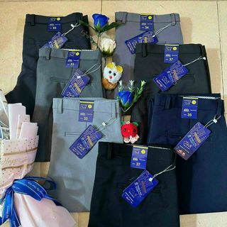 Quần tây nam, Quần âu nam hàn quốc ống côn công sở vải tuyết hàn co giãn dày dặn