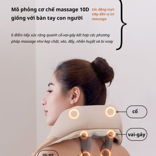 Máy Massage Cổ Vai Gáy RULAX RL-20 - Đai Massage Đa Năng Mô Phỏng Kỹ Thuật Massage Số 8 - Hàng Chính Hãng