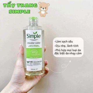 Tẩy trang simple 200ml chuẩn công ty có đủ tem phụ
