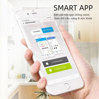 Cân điện tử thông minh, cân điện kết nối bluetooth với thiết bị phân tích chỉ số, đo lường thông minh - Huy Tưởng
