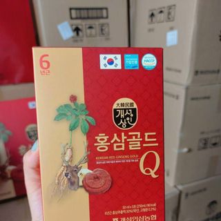 Nước Hồng Sâm Q Gold Nhân Sâm - Nhung Hươu- Linh Chi 50mlx 30 gói (thùng 6 hộp)