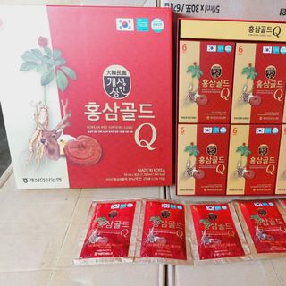 Nước Hồng Sâm Q Gold Nhân Sâm - Nhung Hươu- Linh Chi 50mlx 30 gói (thùng 6 hộp)