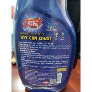 Chai dung dịch tẩy cặn canxi 600G, tẩy sạch cặn bã, làm mới nội thất phòng tắm, inox và men sứ - Huy Tưởng