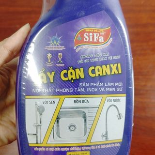Chai dung dịch tẩy cặn canxi 600G, tẩy sạch cặn bã, làm mới nội thất phòng tắm, inox và men sứ - Huy Tưởng