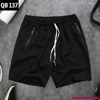 Quần đùi nam, quần short nam thể thao vải dù gió nam phối, nhẹ mát, khoá zip xịn (MãQB137)