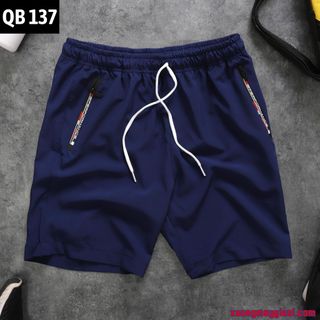 Quần đùi nam, quần short nam thể thao vải dù gió nam phối, nhẹ mát, khoá zip xịn (MãQB137)