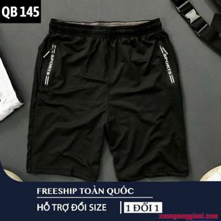 Quần short thể thao, quần short thun nam, chất thể thao basic, khoá zip xịn (MãQB145)