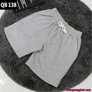 Quần short thể thao nam vải thun nỉ dạng thể thao basic co giãn thoải mái (MãQB138)