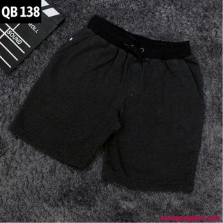 Quần short thể thao nam vải thun nỉ dạng thể thao basic co giãn thoải mái (MãQB138)