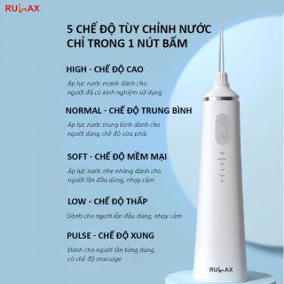 Bàn Chải Điện RULAX RL15 Công Nghệ Sóng Âm, Sạc Pin 1 Lần Dùng 4 Tháng - Tặng 2 Đầu Bàn Chải+ Hộp Đựng |BH 12 Tháng|