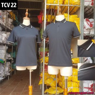 Áo Polo Nam, áo thun nam cổ trụ phối viền cổ chất vải thoáng mát màu basic size từ 45-100kg (Mã TCV22)