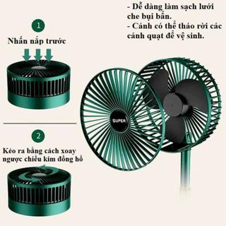 Quạt Tích Điện Xanh Super