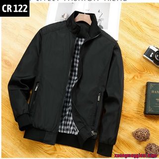 Áo khoác nam, Áo khoác dù nam lót dù caro bên trong, có túi trong cao cấp (Mã CR122)