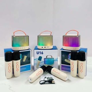 Loa Karaoke U16 Kết Nối Bluetooth Kèm 2 Mic Không Dây