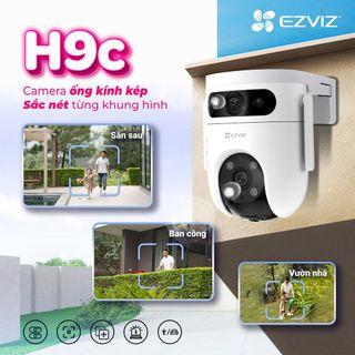 Camera WiFi Quay Quét, Ống Kính Kép EZVIZ H9c (5MP+5MP)