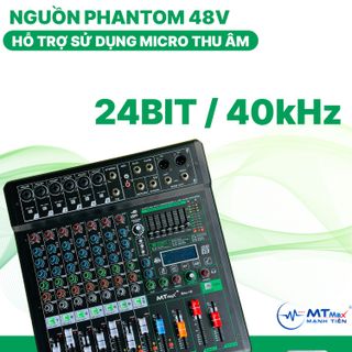 Mixer MTMAX MAX18 – 6 Dường Line Tích Hợp Nguồn 48V, 99 Hiệu Ứng DSP, Hát Livestream, Thu Âm, Karaoke Với Dàn Âm Thanh Gia Đình