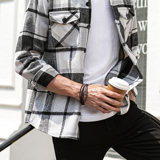 Áo khoác caro flannel cotton nam nữ