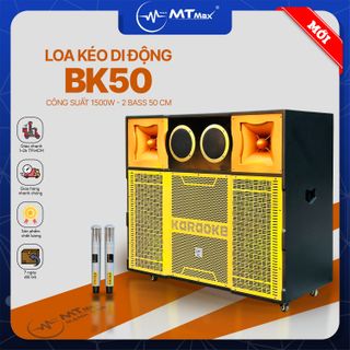 Loa Kéo Di Động MTMAX BK50 - Loa Karaoke Công Suất 1500W, 3 Đường Tiếng, Bass Đôi 50cm giá sỉ