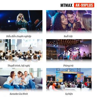 Micro MTMAX AK99Plus Cho Dàn Karaoke, Loa Kéo, Amply Cao Cấp Chính Hãng giá sỉ