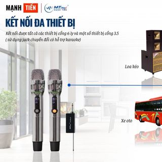 Micro MTMAX AK99Plus Cho Dàn Karaoke, Loa Kéo, Amply Cao Cấp Chính Hãng