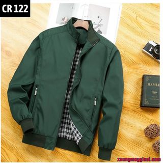 Áo khoác nam, Áo khoác dù nam lót dù caro bên trong, có túi trong cao cấp (Mã CR122)