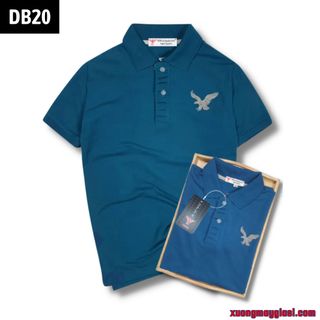 Áo thun polo nam, áo thun nam polo logo thêu phối thun cổ trụ chất cotton thoáng mát có đủ màu size từ 45-85kg (Mã DB20)