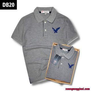 Áo thun polo nam, áo thun nam polo logo thêu phối thun cổ trụ chất cotton thoáng mát có đủ màu size từ 45-85kg (Mã DB20)