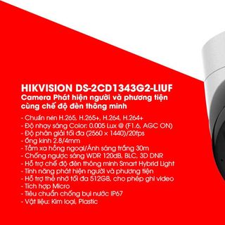 Camera IP 4MP Bán Cầu HIKVISION DS-2CD1343G2-LIUF giá sỉ