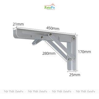Giá Đỡ Gắn Tường Gấp Gọn Cho Bàn Kệ Gắn Tường 1 Bộ (2 Cái)
