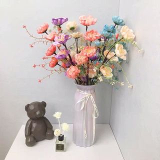 Hoa Trà Gạo Cổ 60cm Đủ Màu - Hoa Giả Trang Trí Phòng Khách Hoa Trà Xốp Decor Hoa Lụa Trang Trí - Trang Trí Tết 2024
