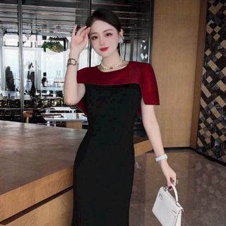 Đầm đuôi cá cổ choàng sang trọng hàng cao cấp