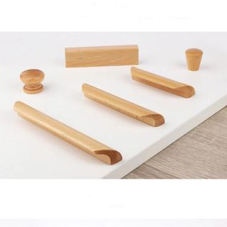 Tay Nắm Ngăn Kéo Gỗ Cửa Tủ Bằng Gỗ Tự Nhiên Vát Cạnh Móc G-03