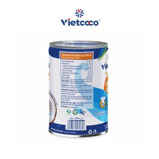Nước cốt dừa tươi Premium Organic VIETCOCO - Lon nhãn giấy 400ml