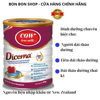 Sữa Bột Cow True Milk Dicerna 900G - Dinh dưỡng đặc biệt cho người tiểu đường